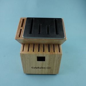 Calphalon Wood Kitchen Knife Block 4 Self Sharpening Slots 15 Slots Total